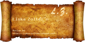Liska Zoltán névjegykártya